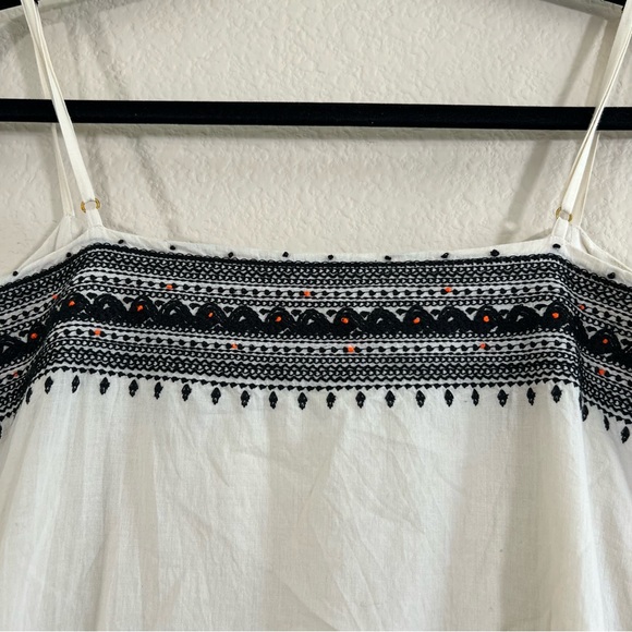 J.Crew M Embroidered Siesta Drop Waist Spaghetti Strap Mini Dress Cream - Picture 12 of 15